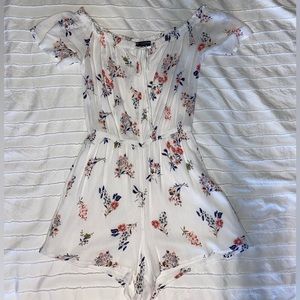 White floral romper